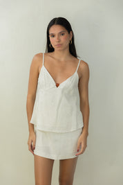 Linen Bead Skort Set