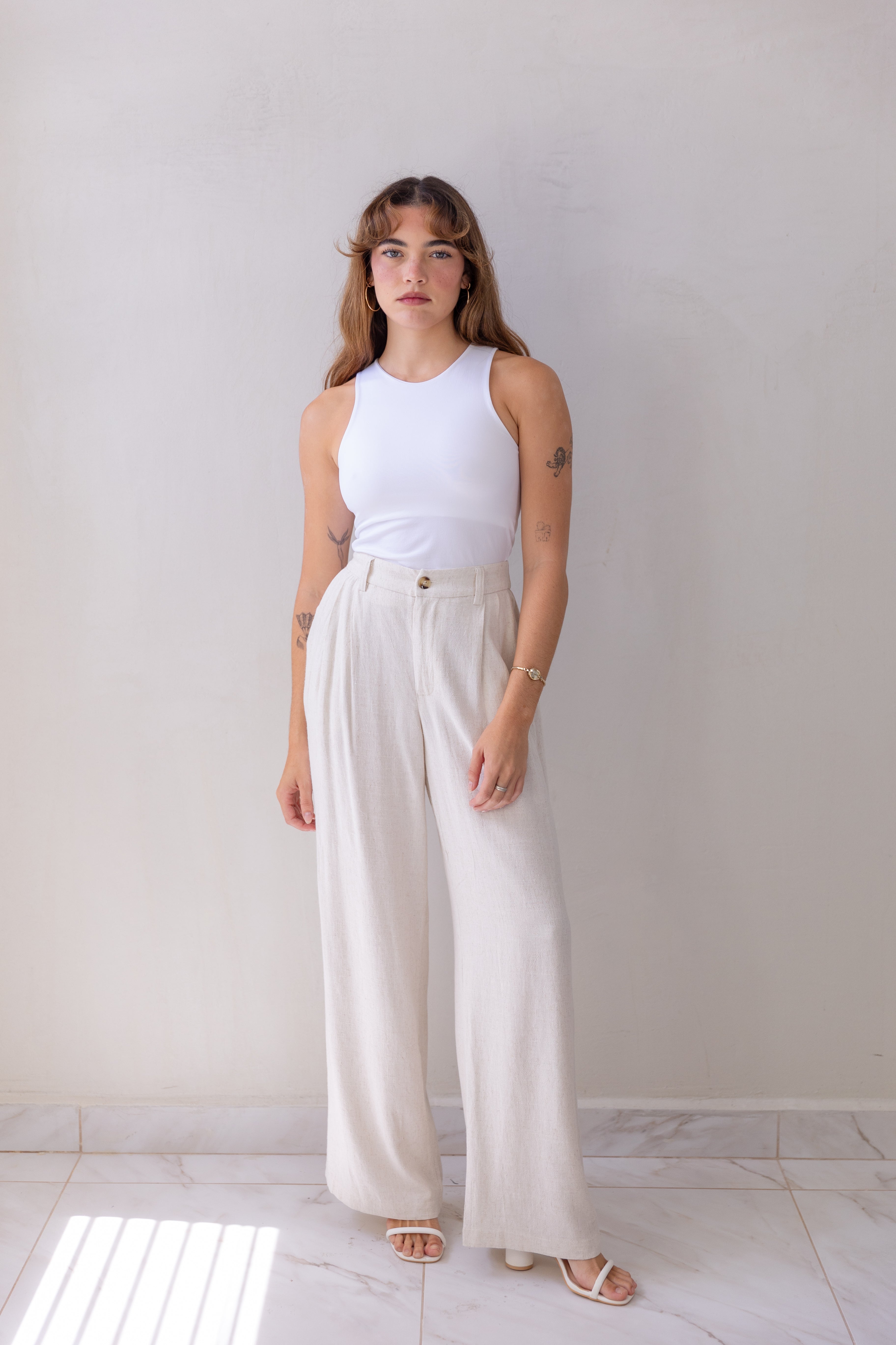 Natural Linen Trouser