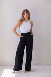 Black Linen Trouser