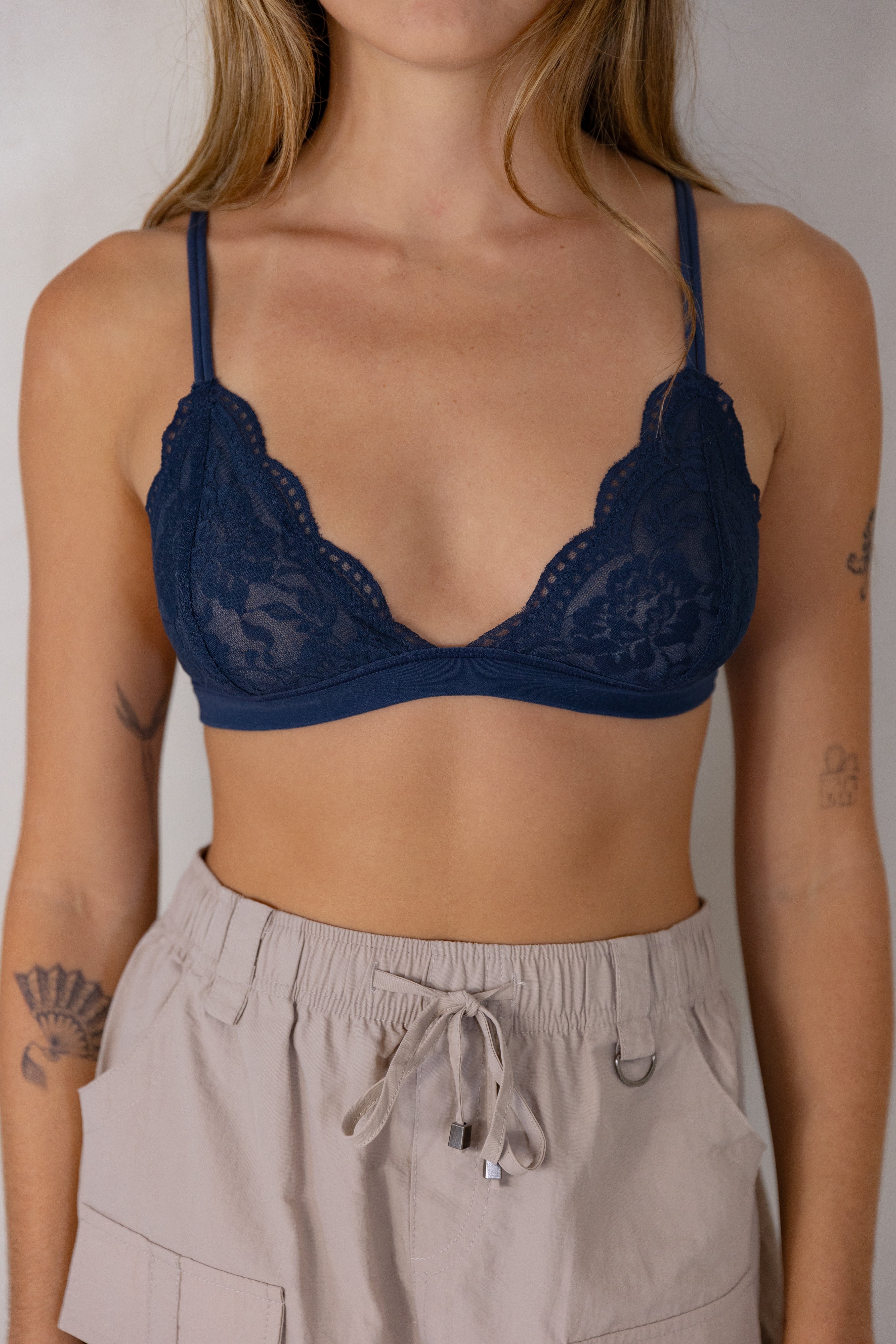 Navy Lace Bralette