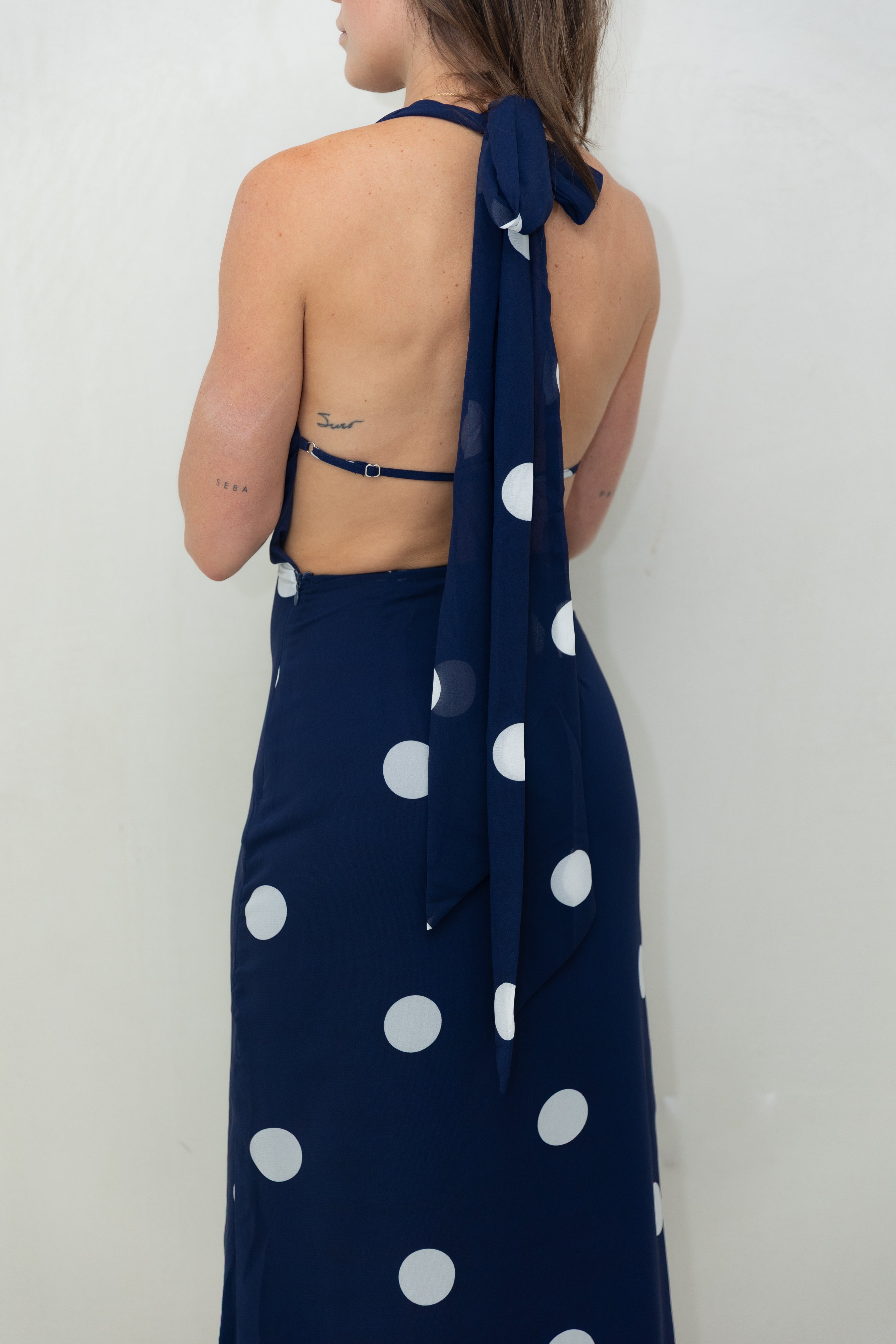 Navy Dot Dress