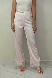 Pink Satin Pants