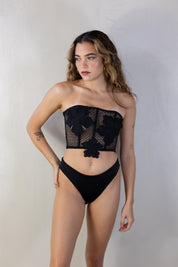 El Jardin Bikini Bottom - Black