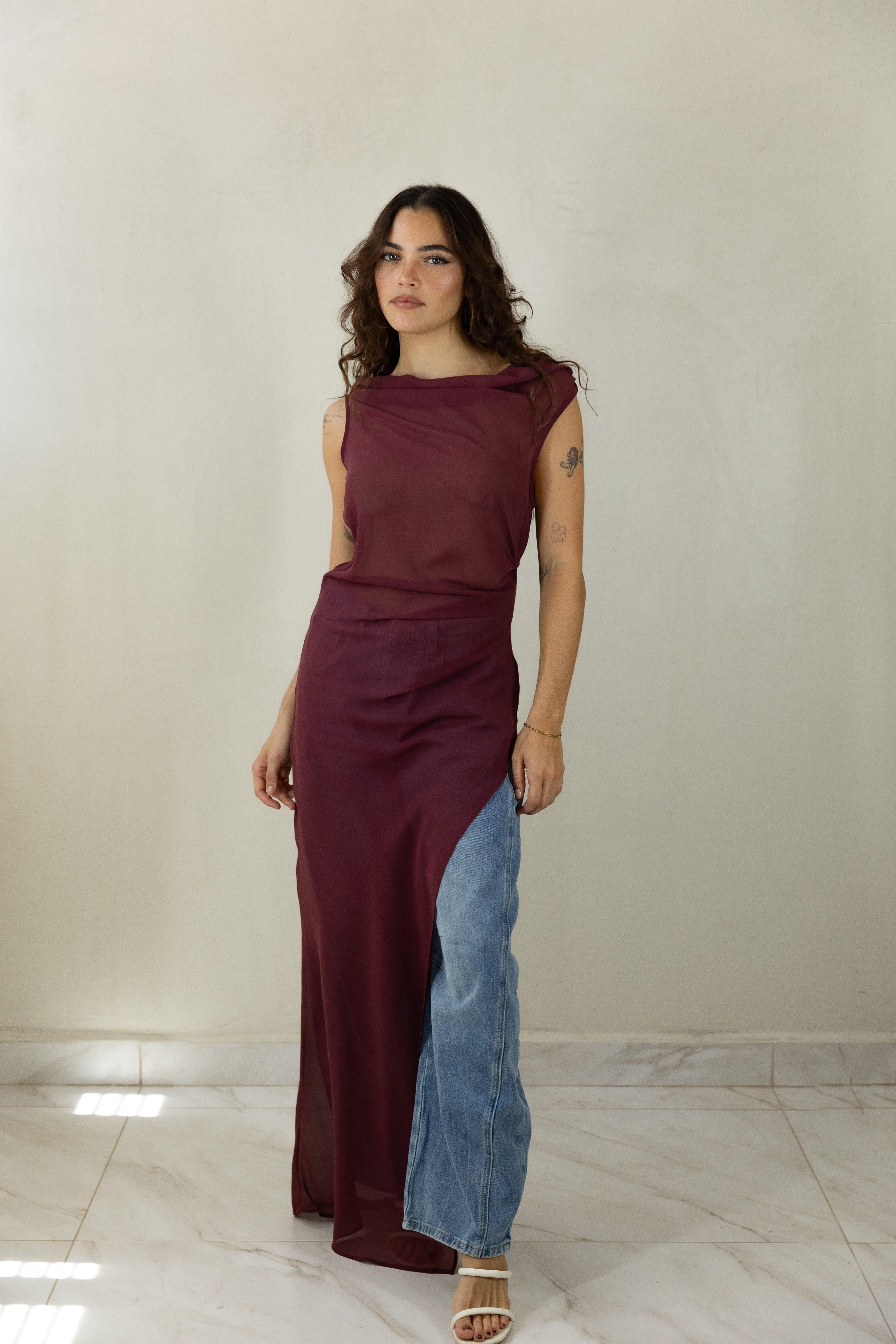 Overlay Dress & Jumpsuit Set