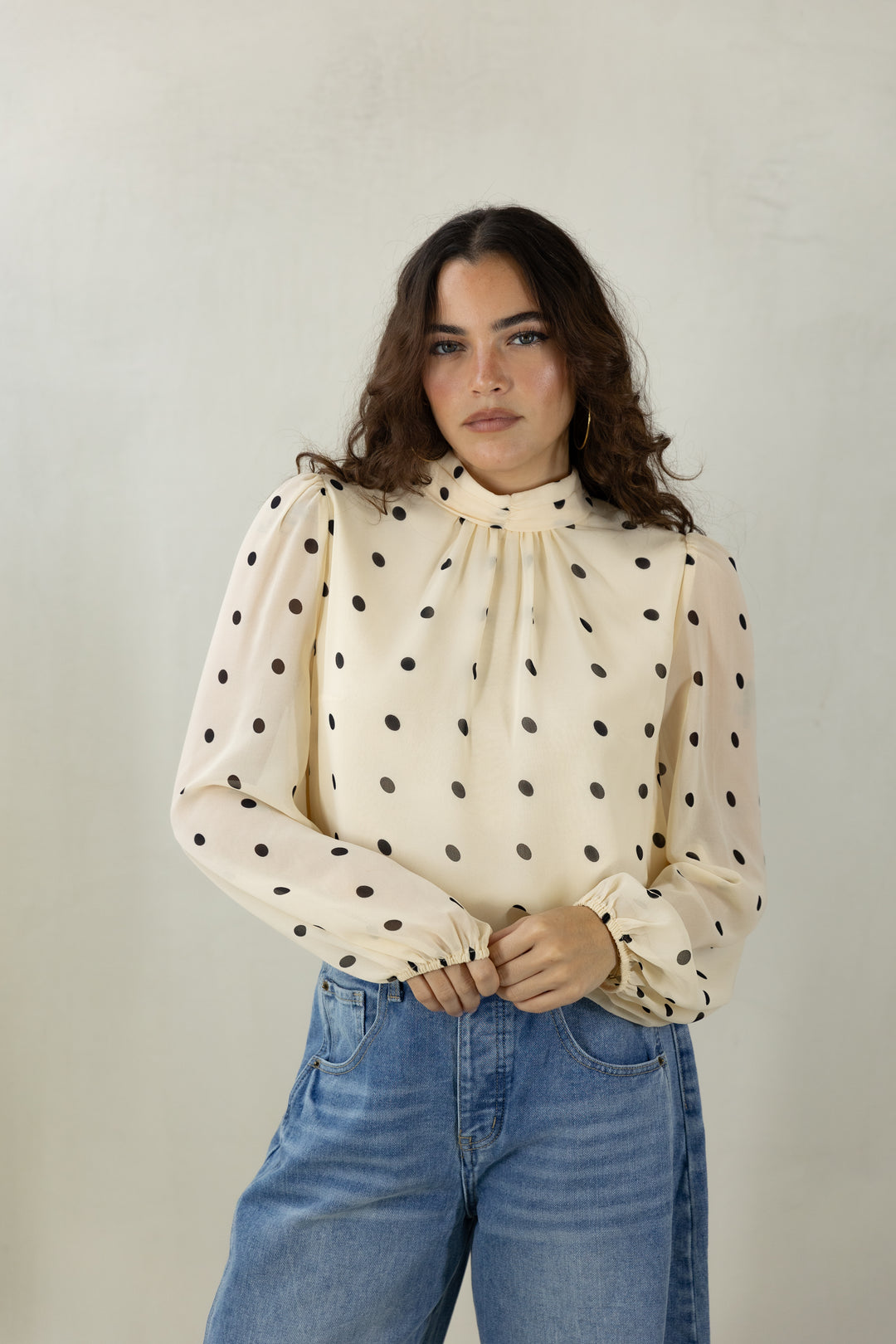 Polka Dot Long Sleeve Top