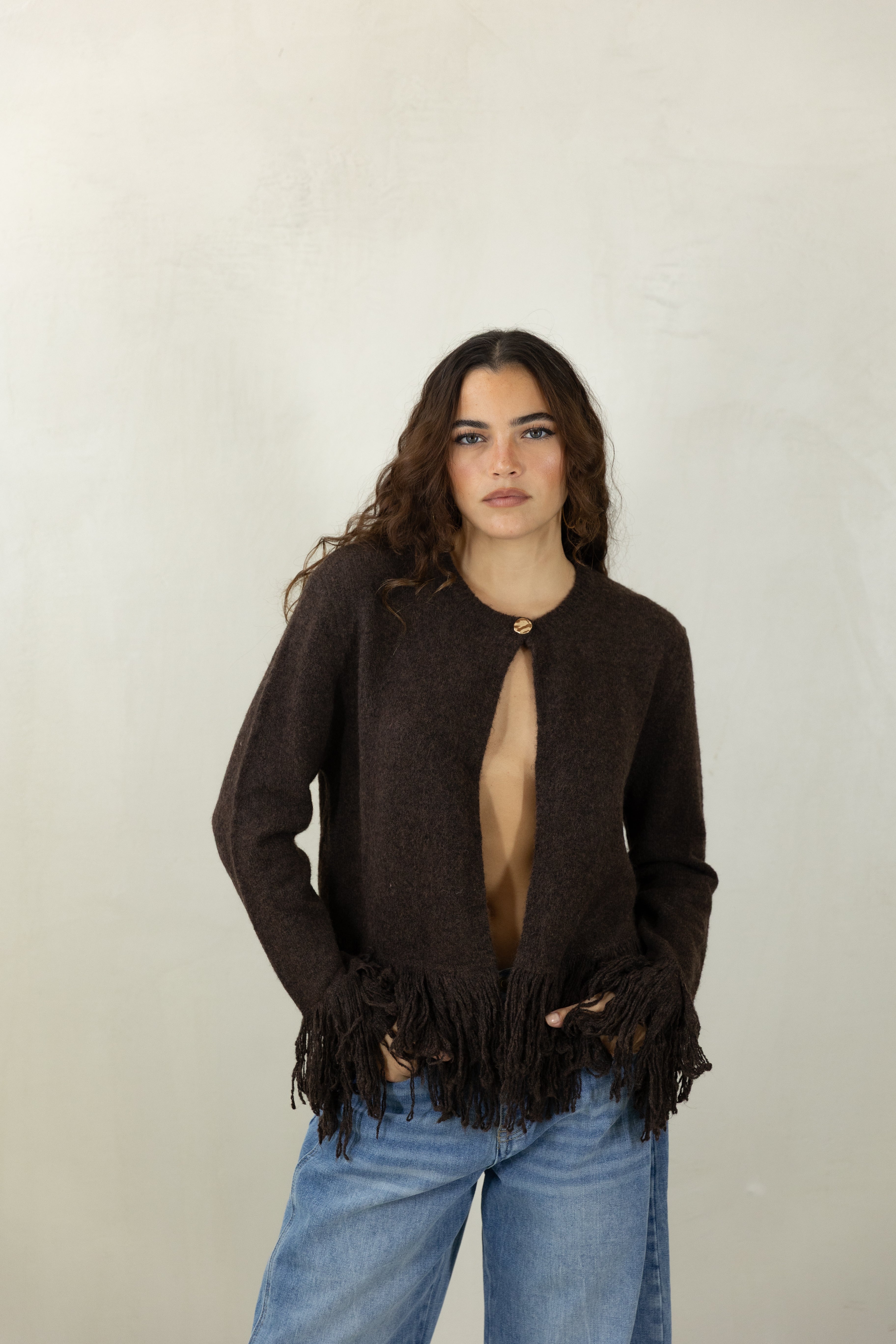 Fringe Open Cardigan