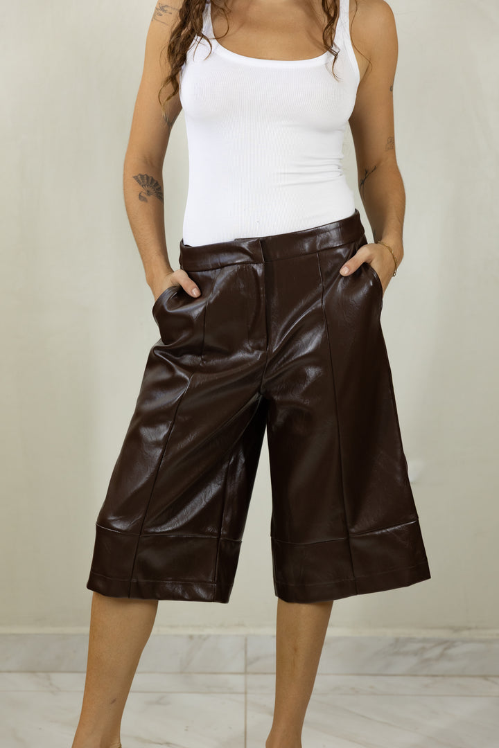 Brown Bermuda Pants