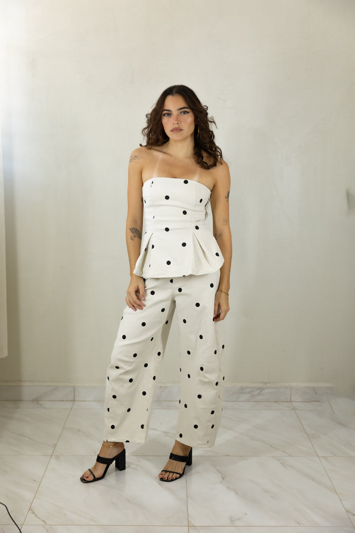 Polkadot Top and Barrel Pants