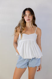 White Bubble Cami