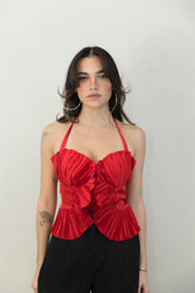Holiday Pleat Top