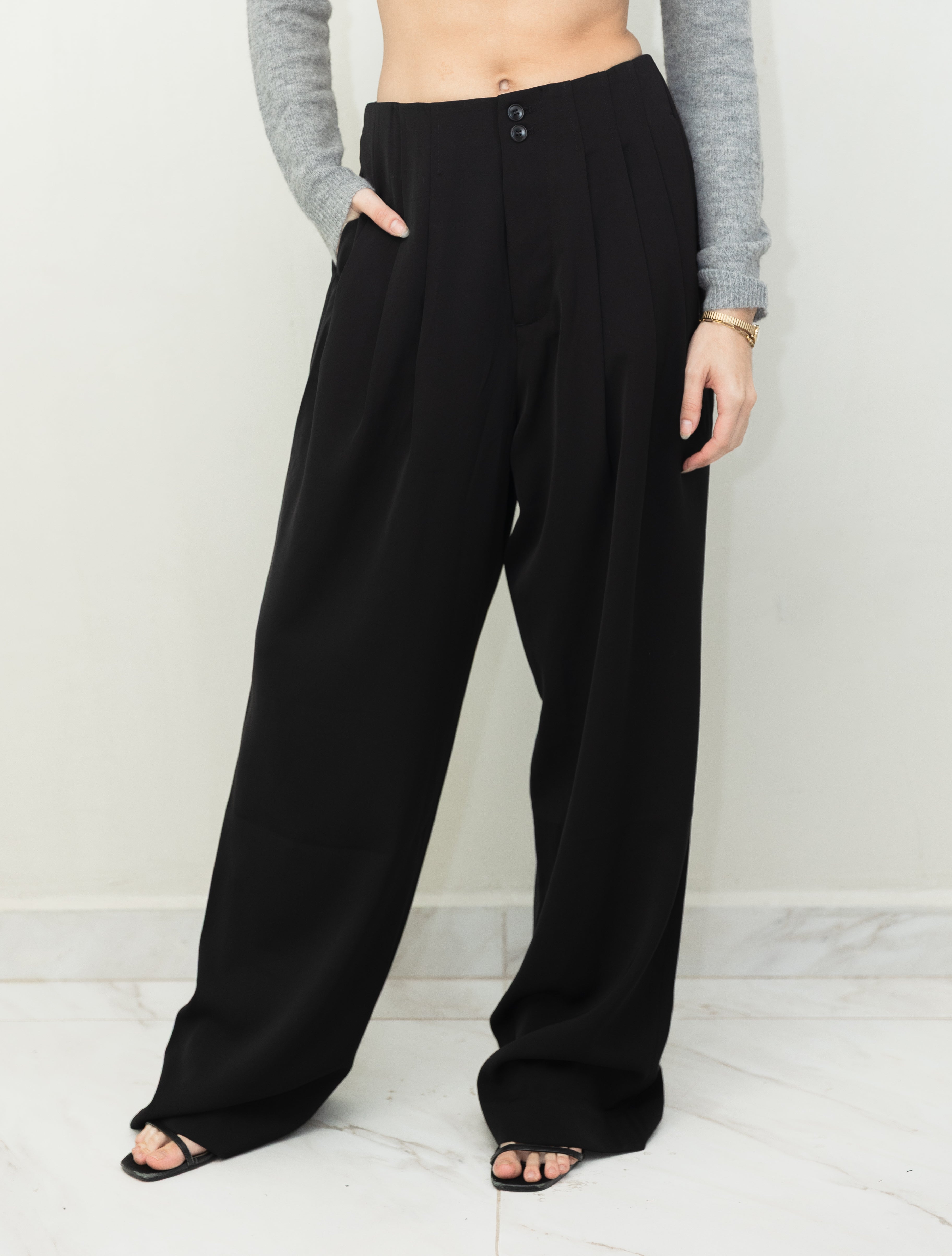 Pleat High Wasted Pant