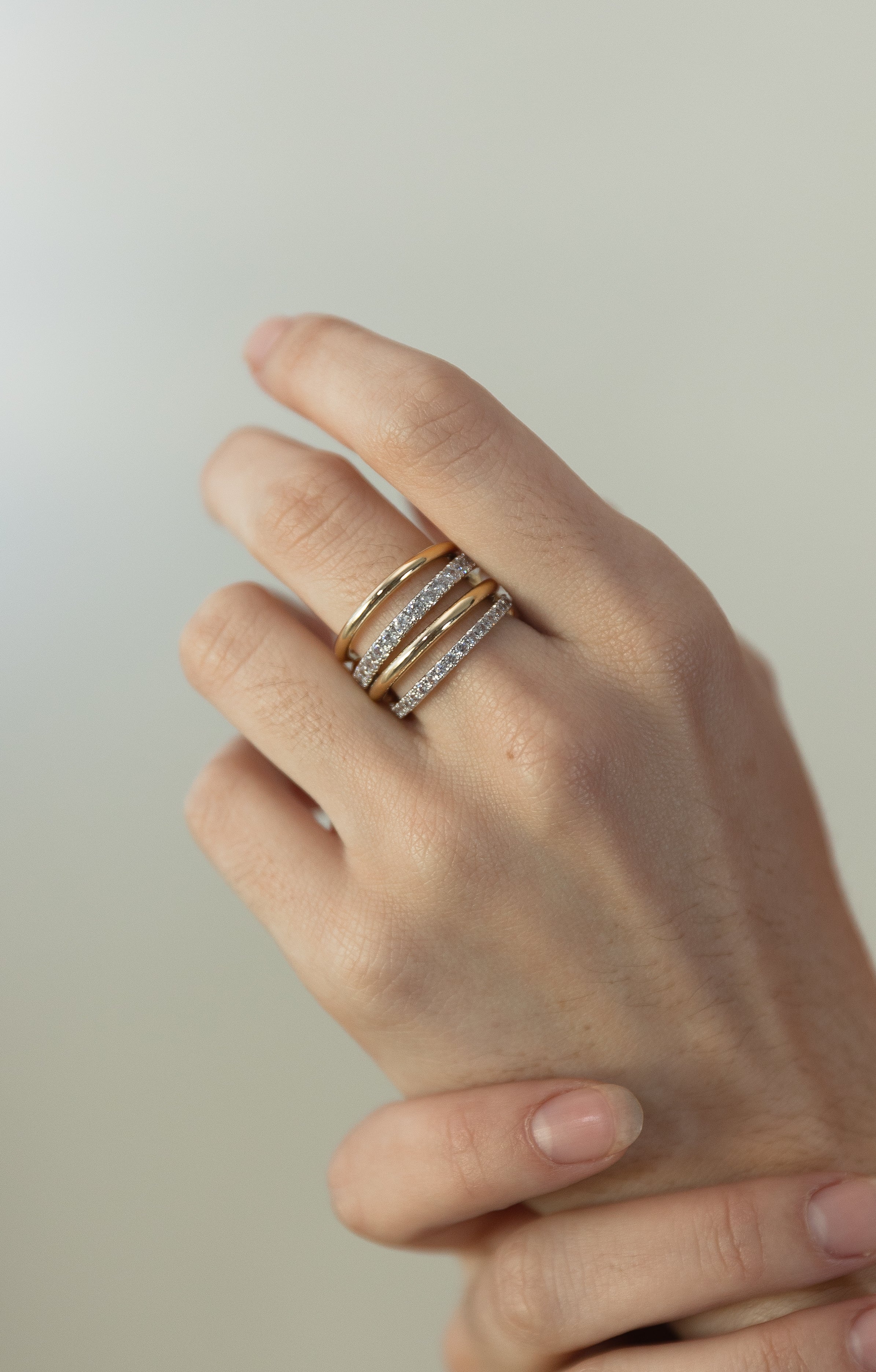 Gold Dipped Linked Rings