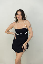 Navy Active Romper Dress