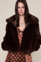 Chocolate Faux Fur Jacket