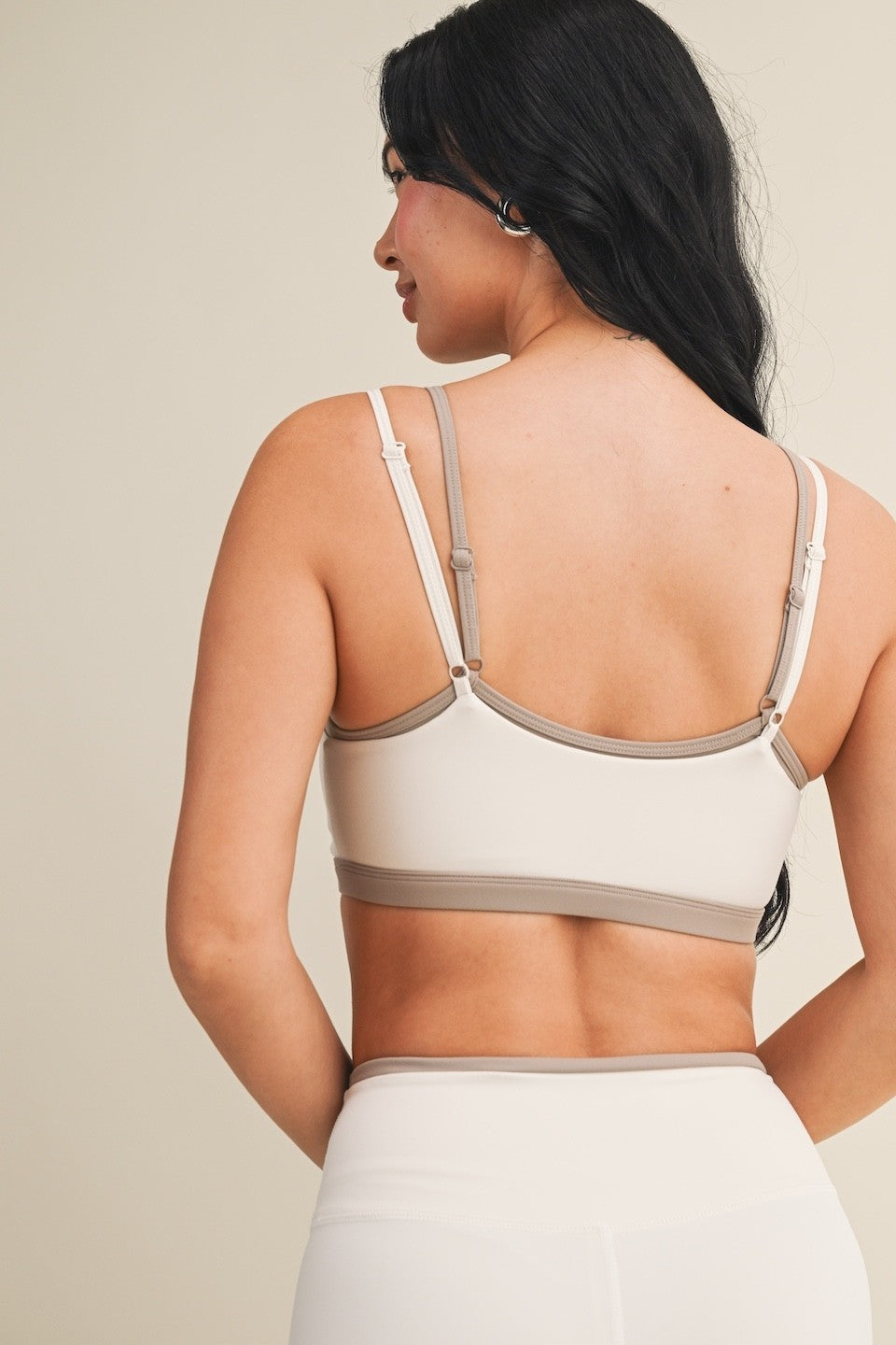 Cream Combo Sports Bra