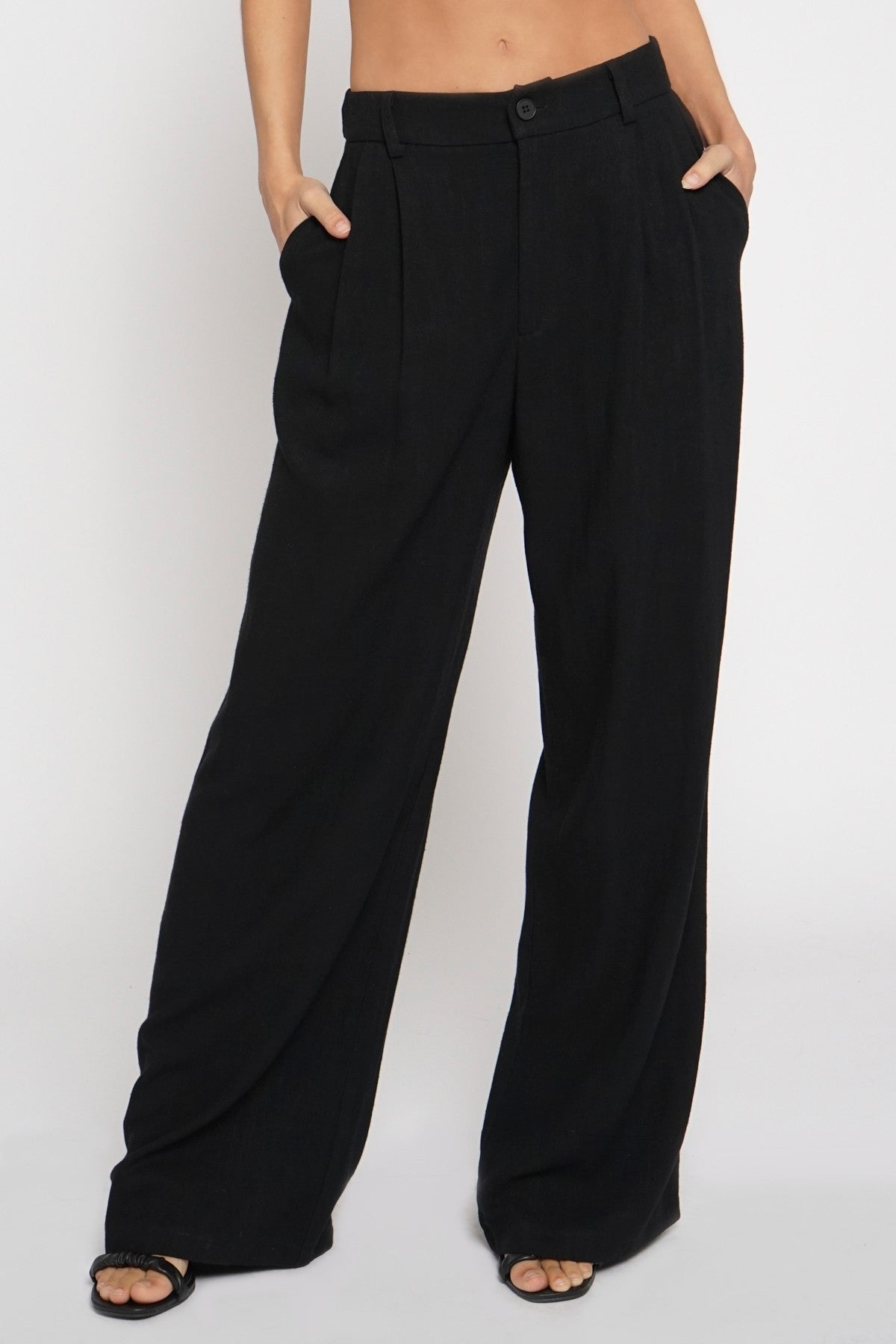 Black Linen Trouser