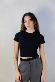 Black Rib Tee