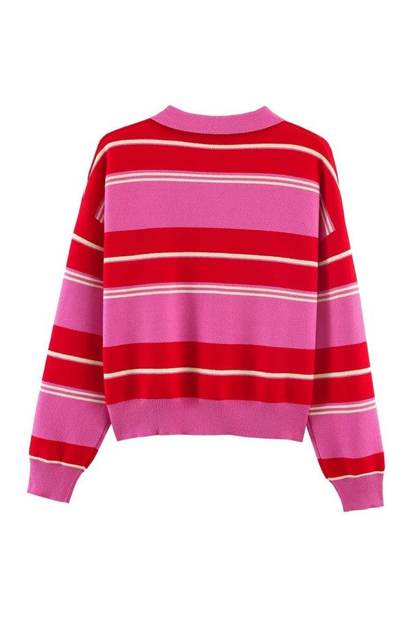 Pink Stripe Top