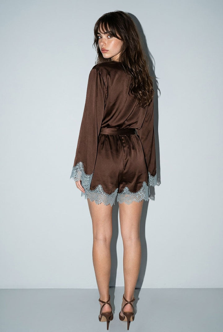 Satin Wrap Romper