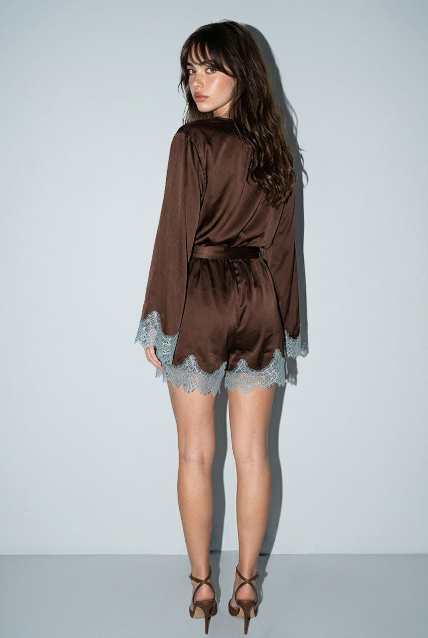 Satin Wrap Romper