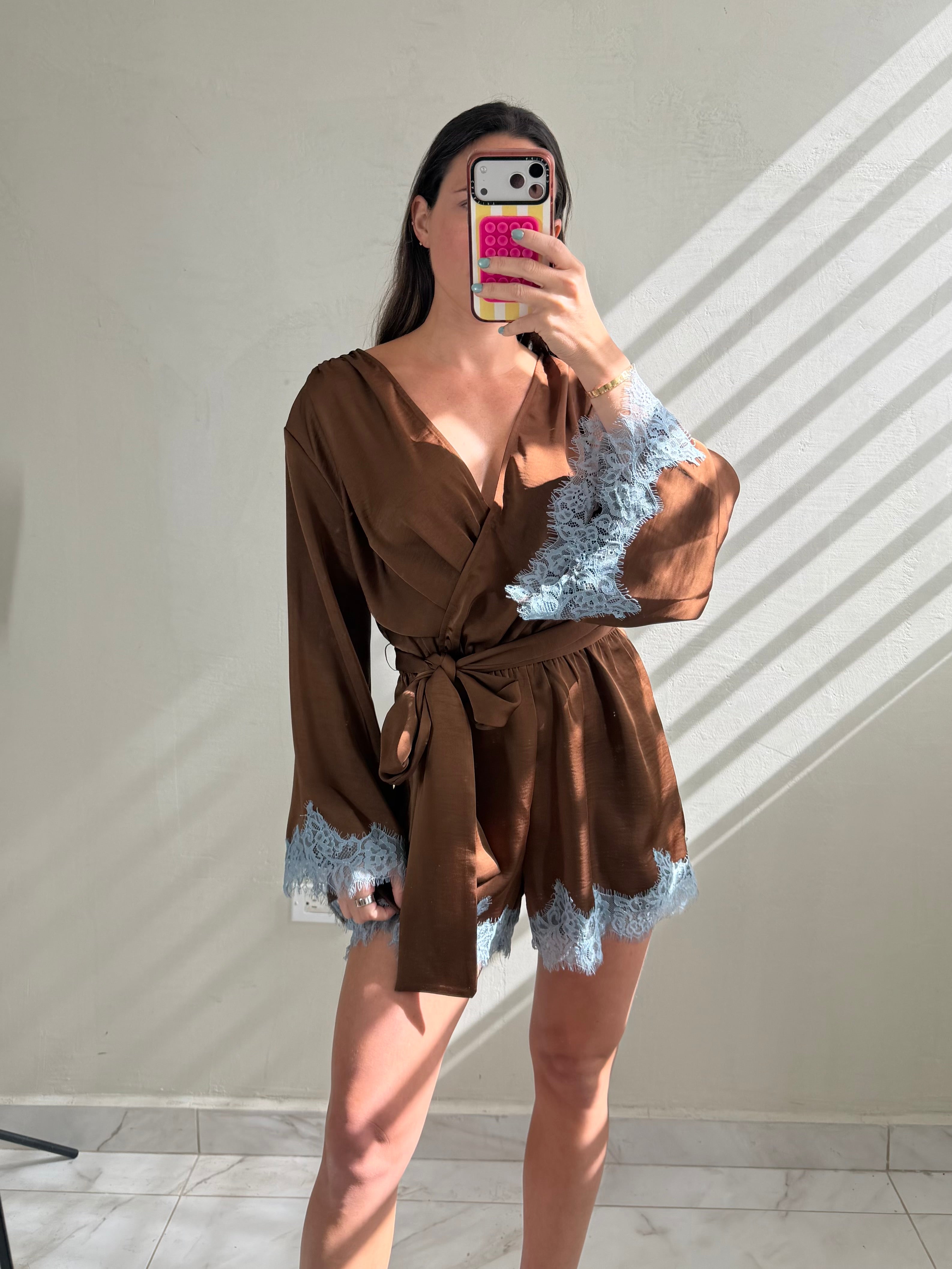 Satin Wrap Romper