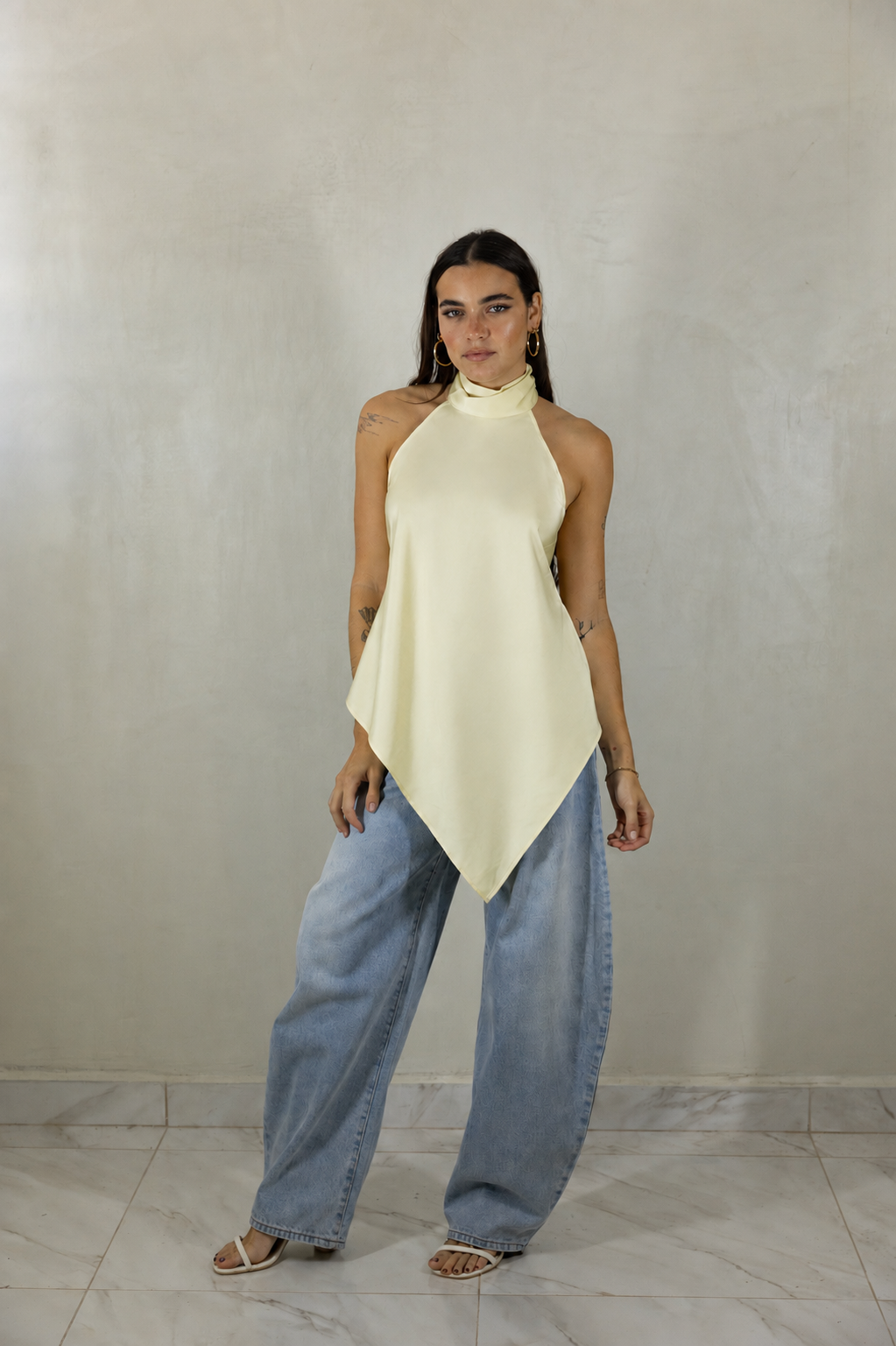 Satin Halter Neck Top