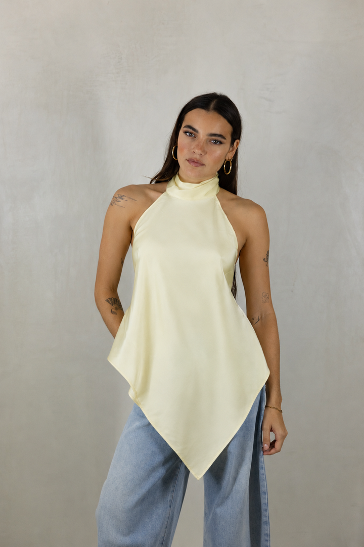 Satin Halter Neck Top