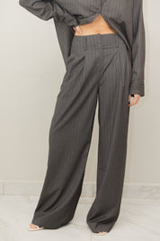 Pin Stripe Charcoal Pants