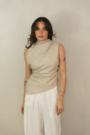 Distressed Leather Top