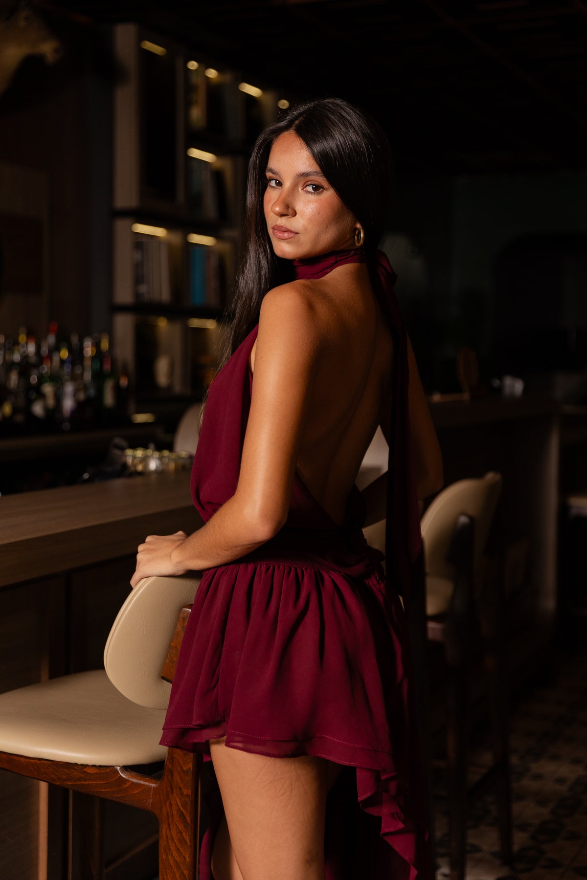 Asymmetric Chiffon Dress