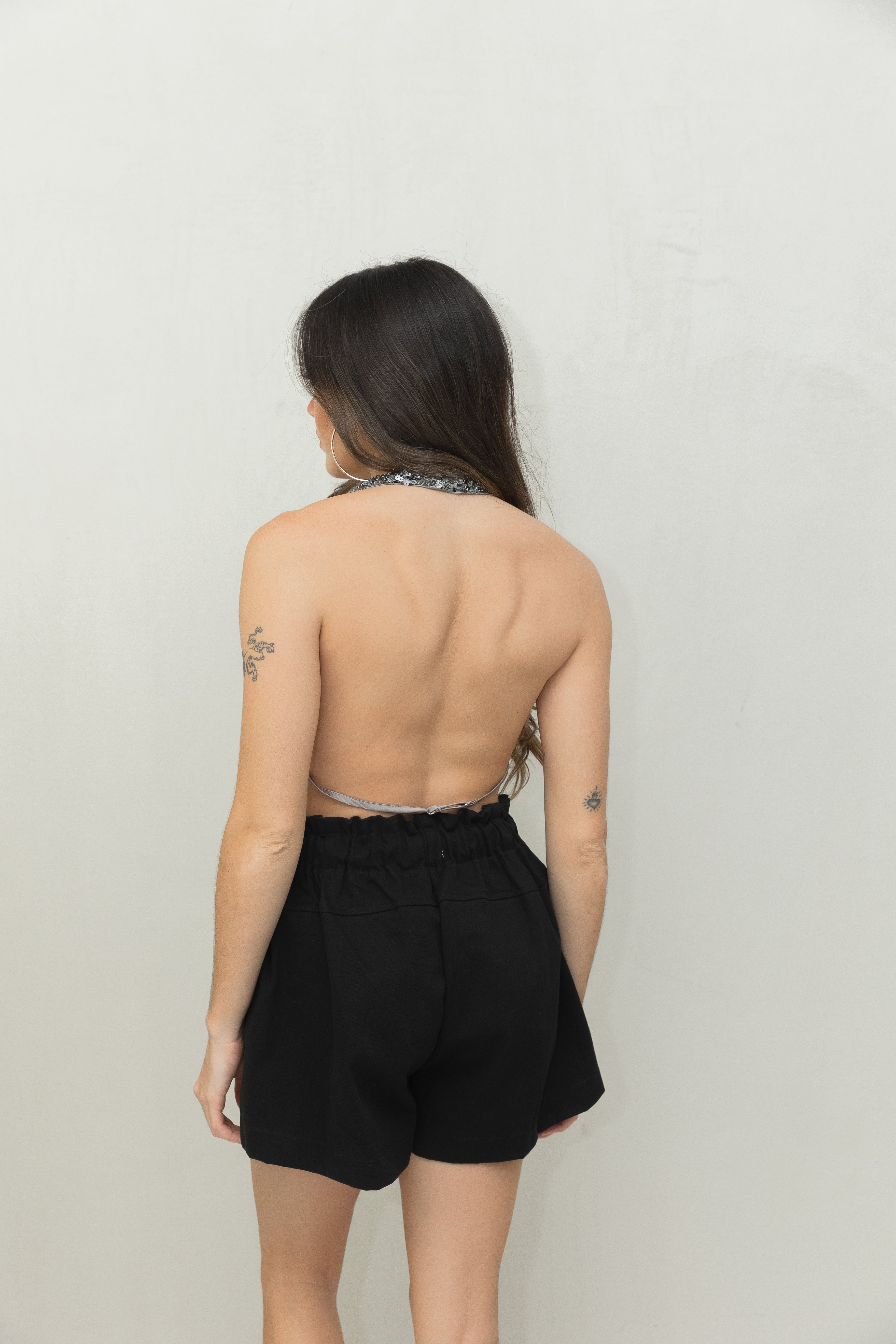 Gunmetal Sequin Top