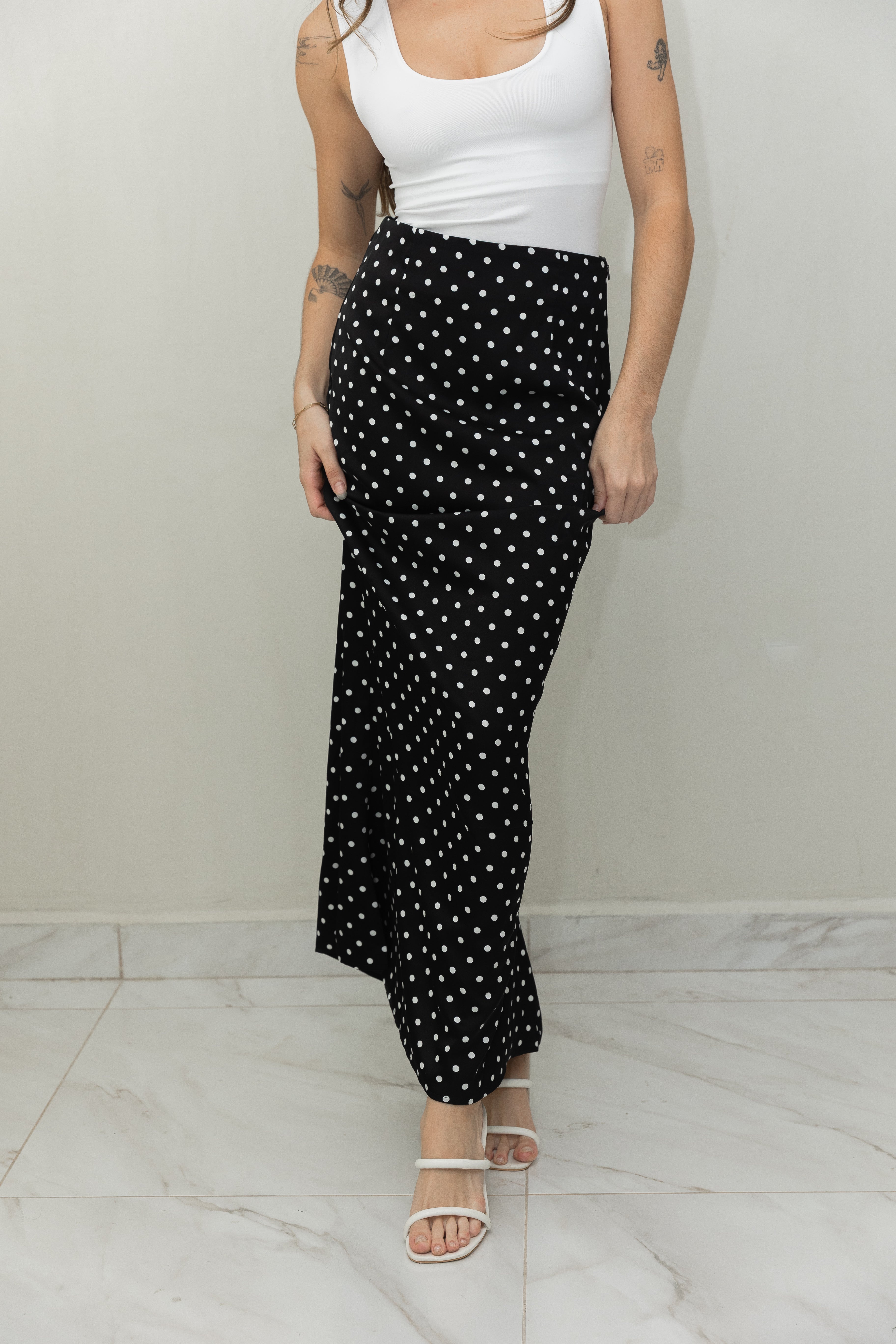 Polka Maxi Skirt