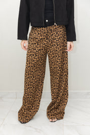 Leopard Contrast Pants