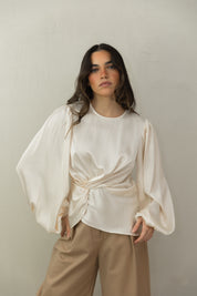 Satin Knot Top