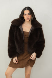 Chocolate Faux Fur Jacket