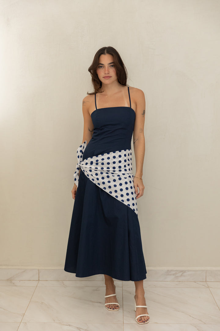 Polka Scarf Dress