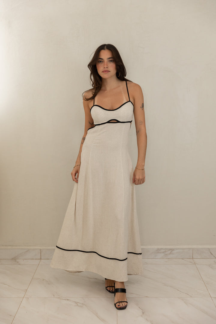 Linen Oatmeal Dress