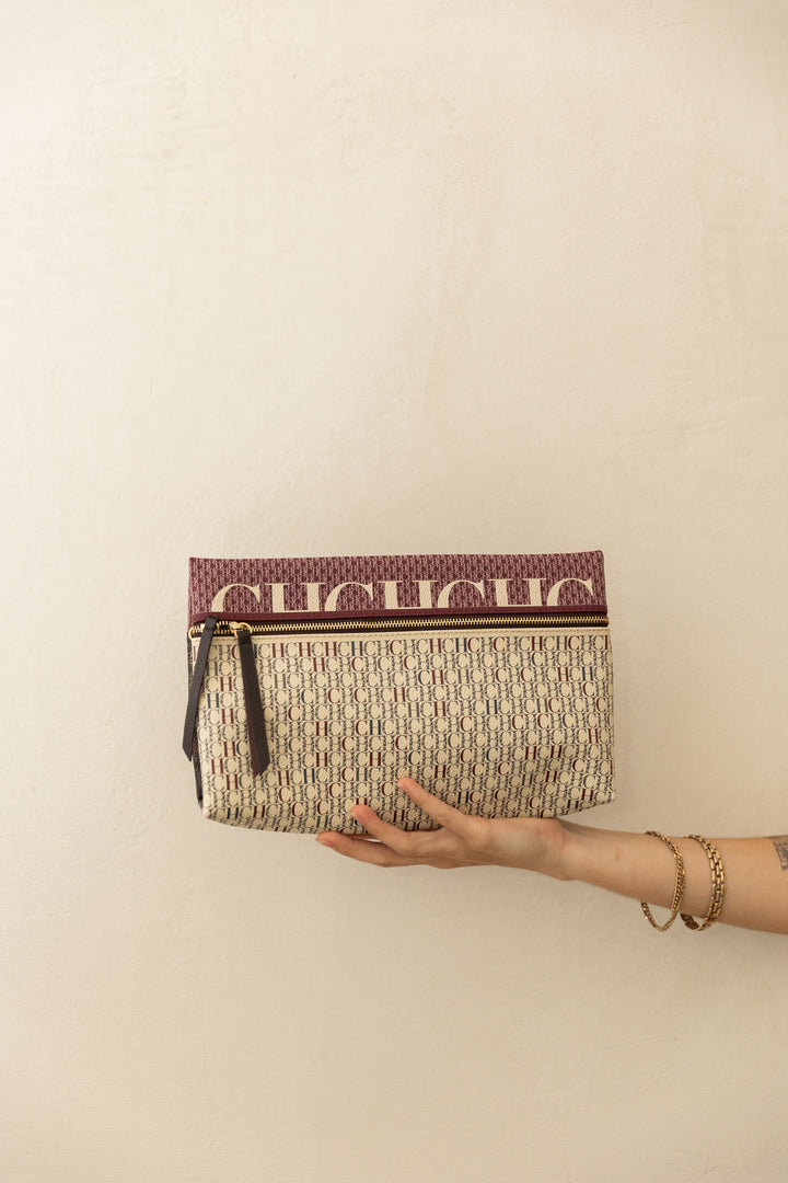 Pre-Loved CH Carolina Herrera Monogram Pouch