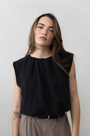 Black Crepe Top