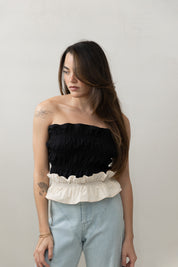 Tie Back Strapless Top