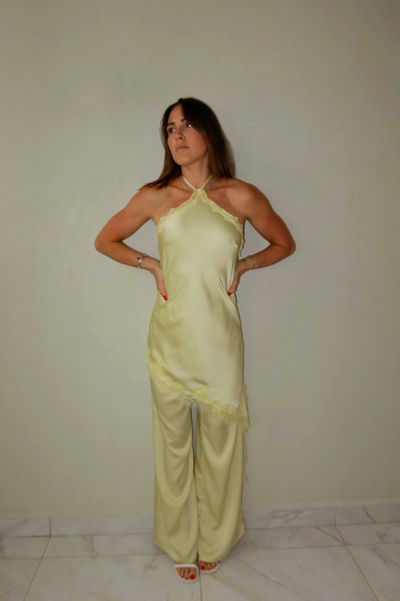 Butter Satin Lace Jumpsuit