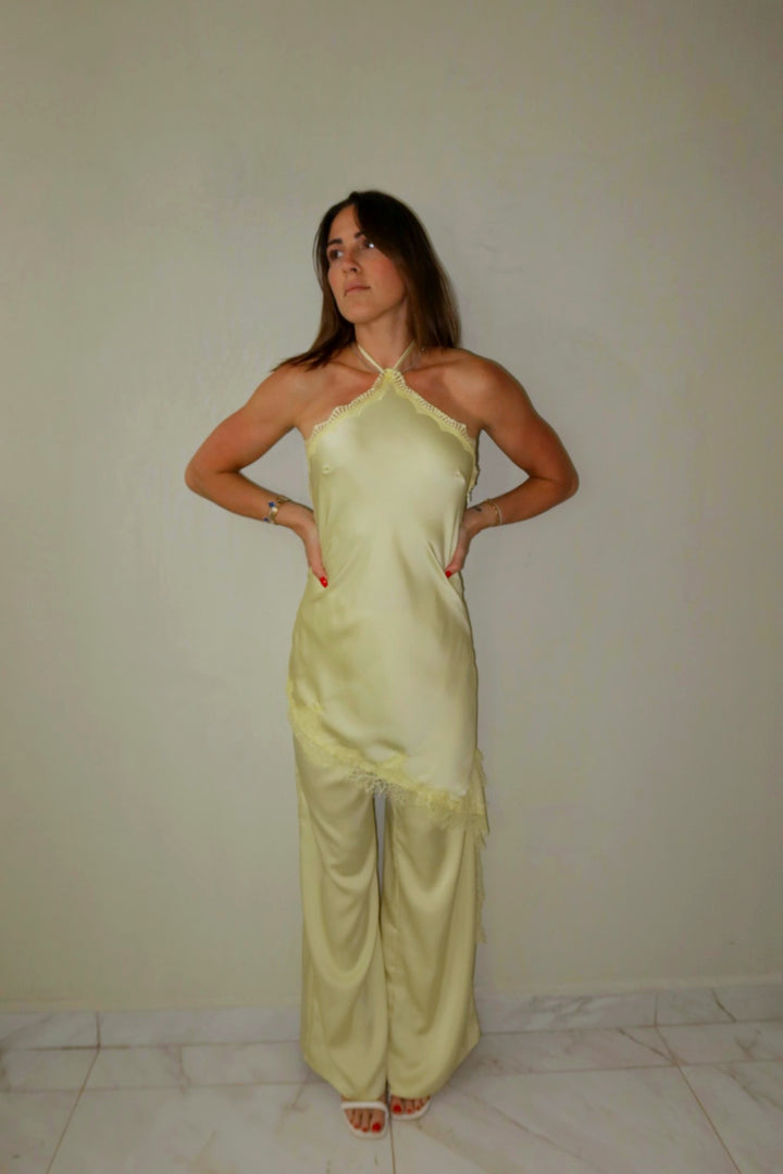 Butter Satin Lace Jumpsuit