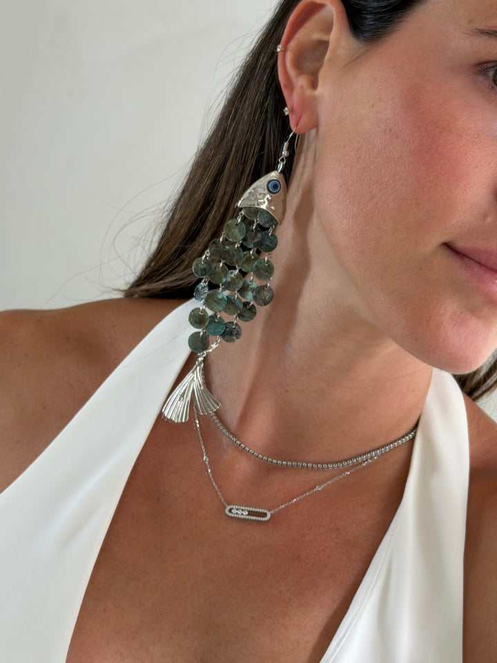 Blue Fish Earrings