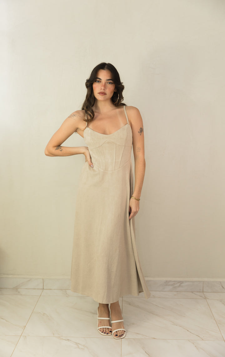 Oatmeal Suede Dress