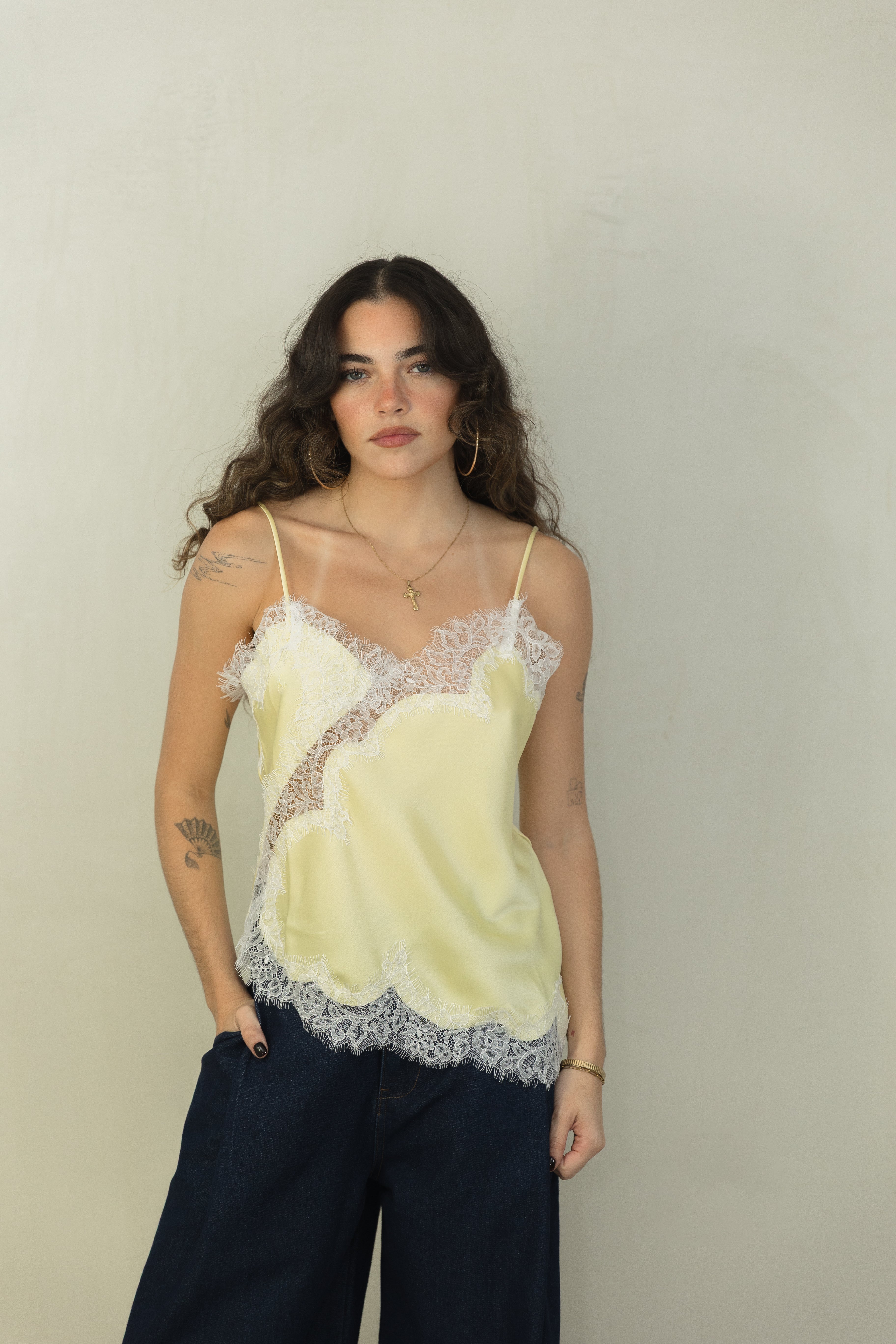 Yellow Lace Top