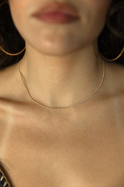 Gold Dipped Tennis Necklace