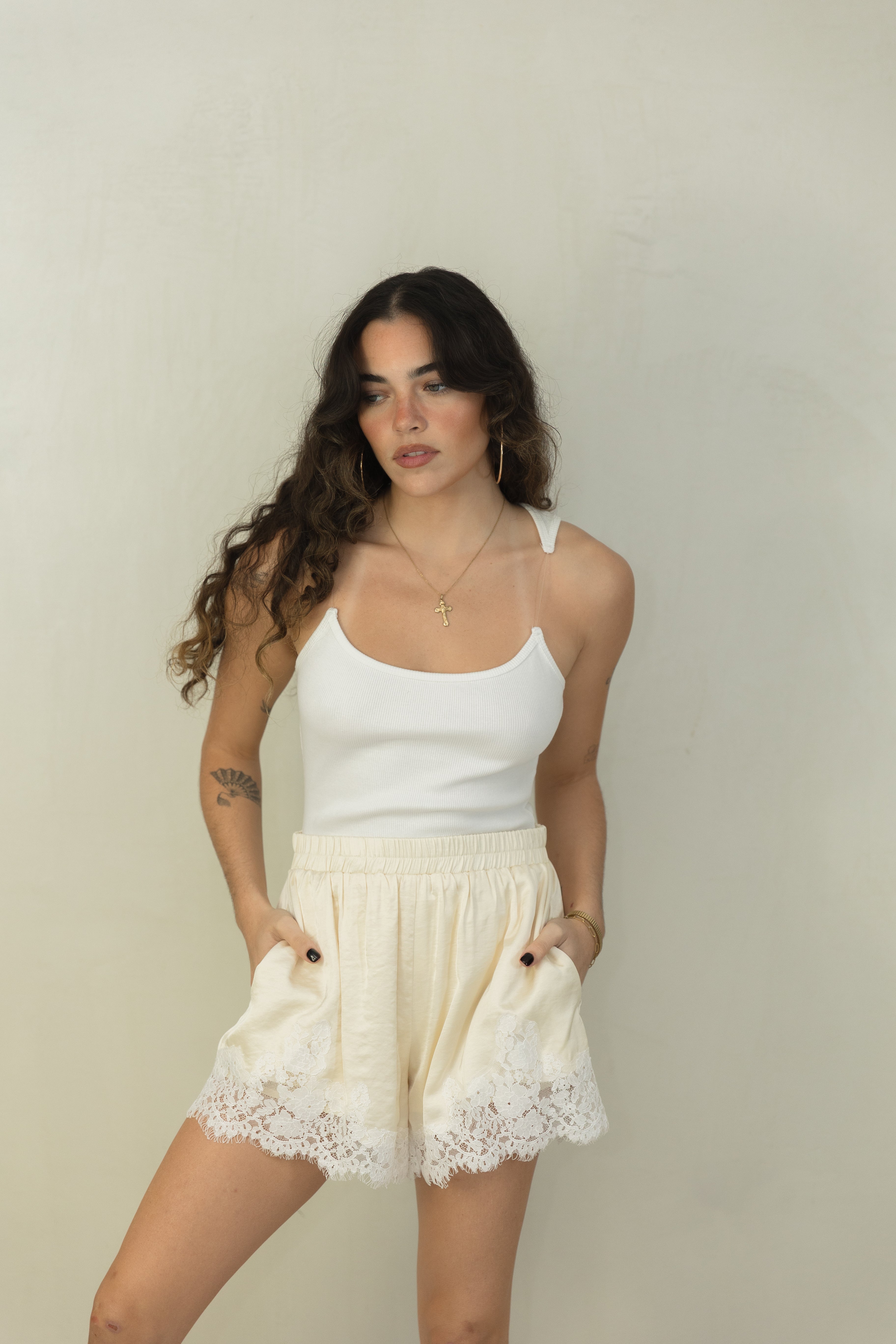 White Clear Strap Top