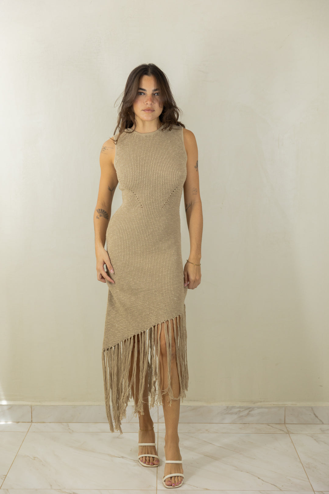 Mocha Fringe Dress