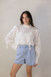 Floral Trim Top