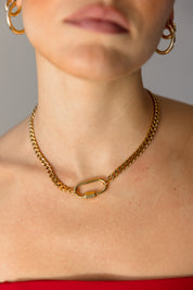 Gold Carabiner Necklace